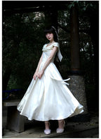 For Beloved - Classic Lolita Satin JSK Dress Set, Fishbone Waist - image 34