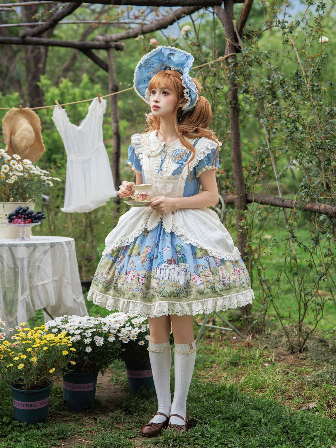 Pastoral Alice Lolita OP Dress and Accessories - image 13