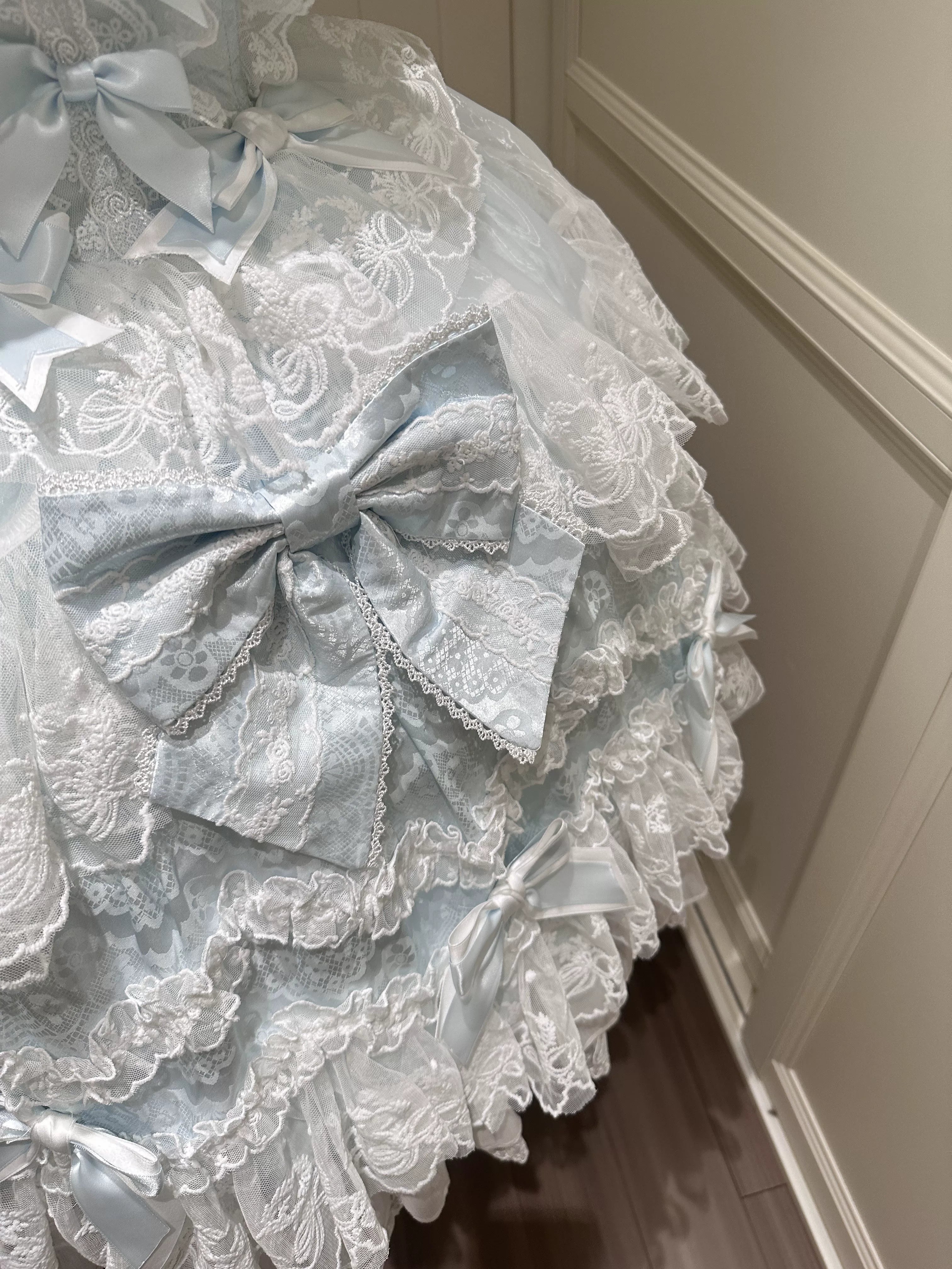 Sakura Blossom Dream - Dreamy Sweet Lolita JSK Dress, Abundant Lace & Bows - image 26