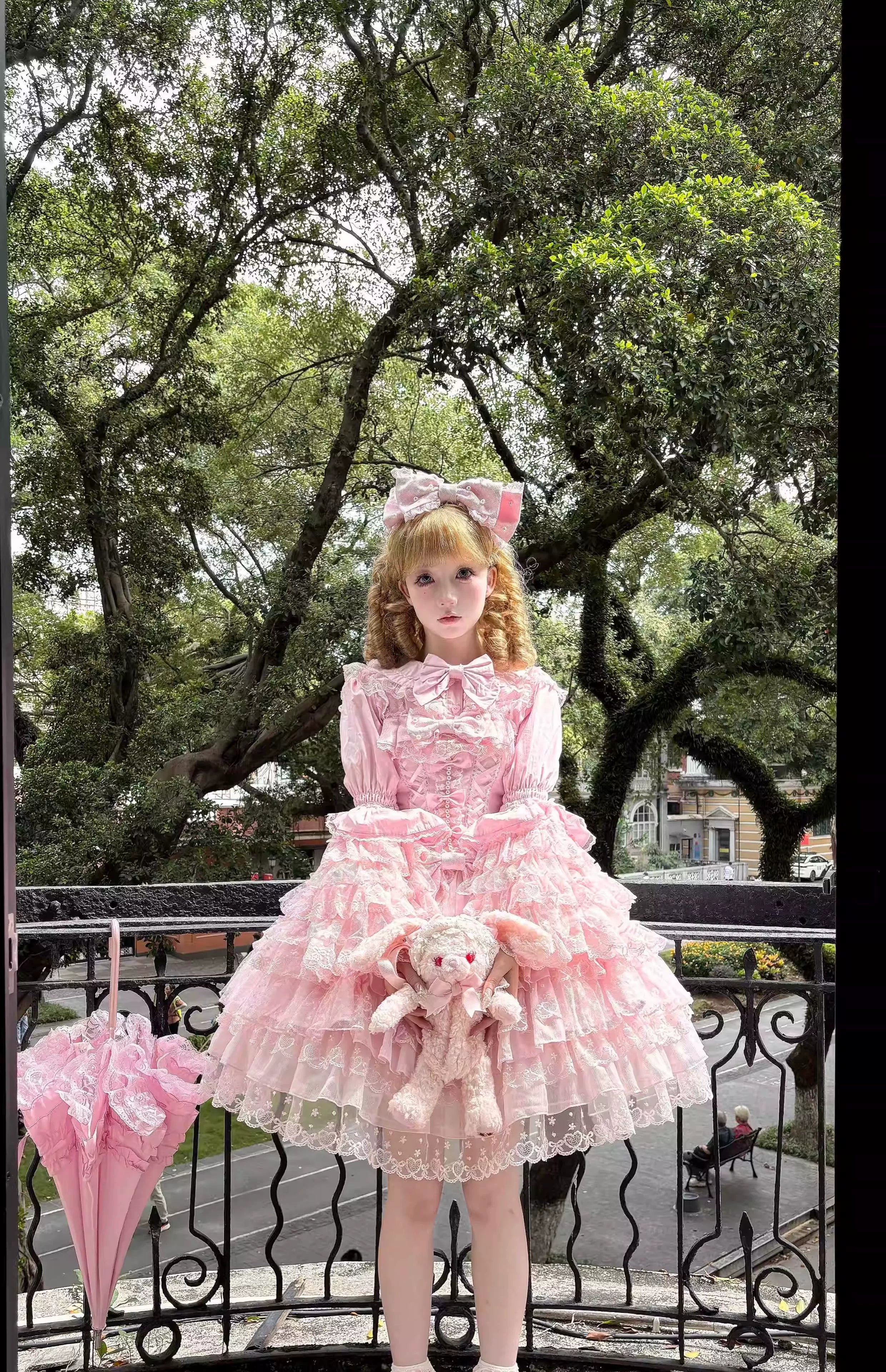 Sugar Girl Love Overture Sweet Lolita Tiered Ruffle JSK and Accessories - image 2