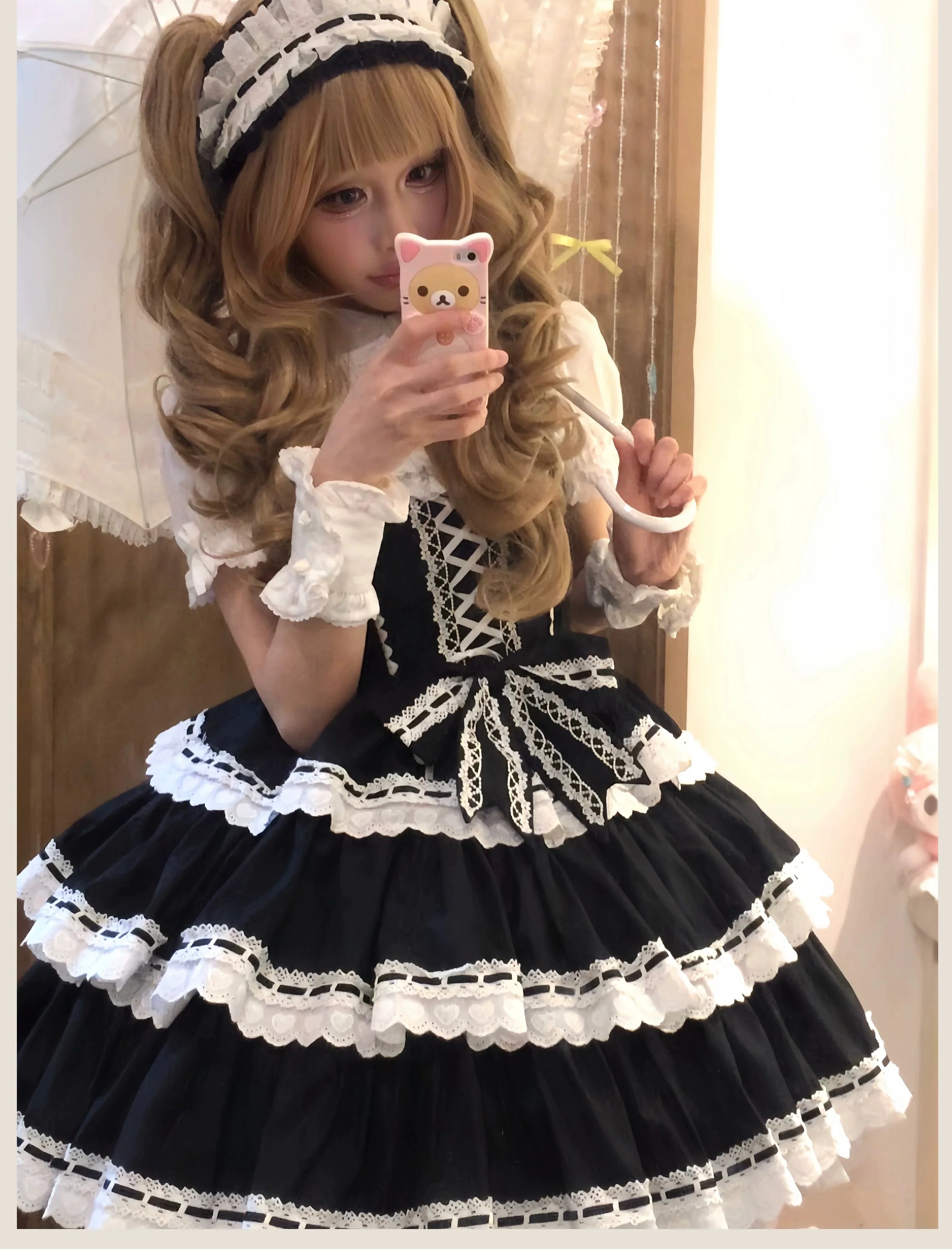 Otome Heart Cotton Old School Lolita JSK Dress Suit and Accessories - image 22
