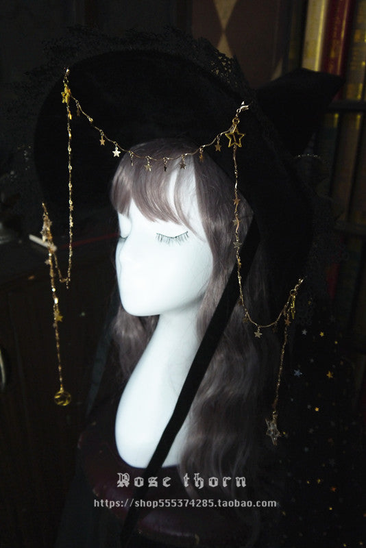 Twinkle Veil Lolita Halloween Witch Hat - image 9
