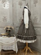 Rose - Elegant Lolita Fishbone Grid Skirt Customized - image 85