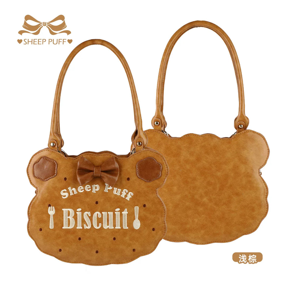 Bear Cookies - Kawaii Lolita Bag, Embroidery & Bow - image 5