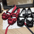 Sisi Elegant Satin Square-Toe Lolita Shoes - image 3