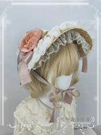 Country Lace Flower Lolita Bonnet, Multicolor - image 17