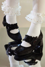 Heidi Manor - Classic Lolita Chunky Heels with Cutout Trims - image 17