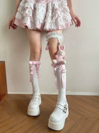 Sweet Lolita Calf Socks and Rabbit Bow Leg Garter - image 2