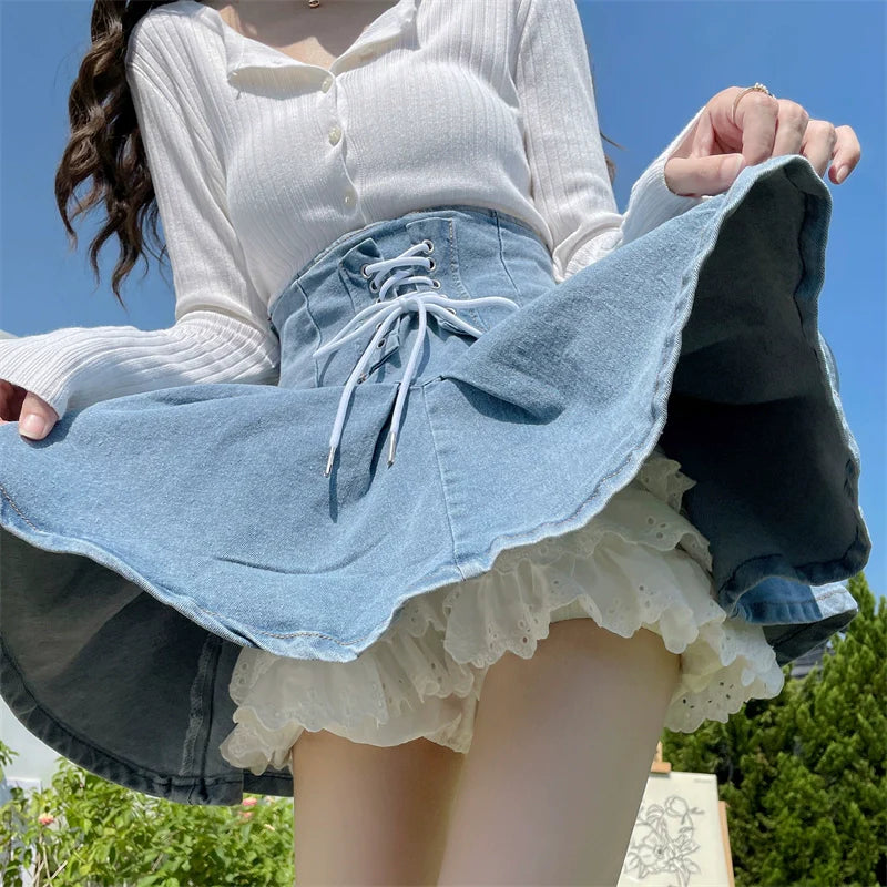 Cotton Lolita Bloomers, Tiered Hem Cake Shorts - image 24