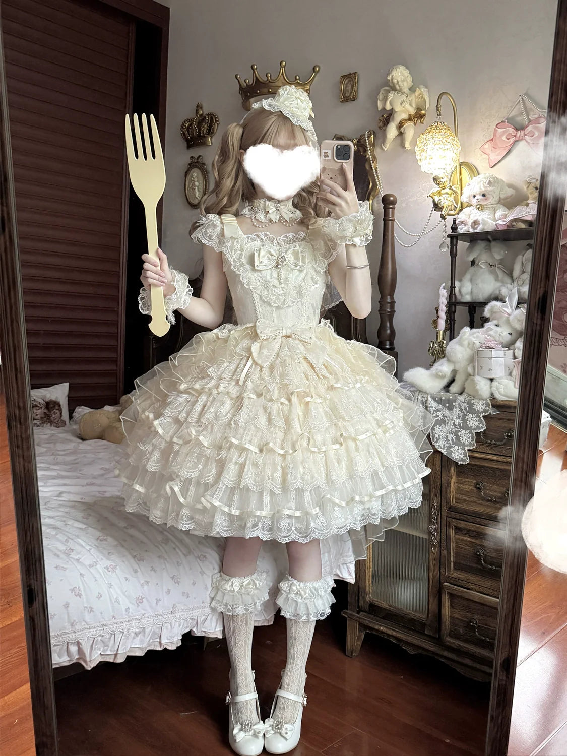 Feather's Ballad Wedding Lolita Tiered JSK Dress - image 10