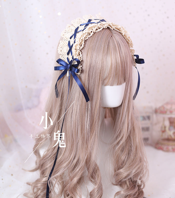 Japanese Style Sweet Lolita Lace Headband Multicolors - image 15