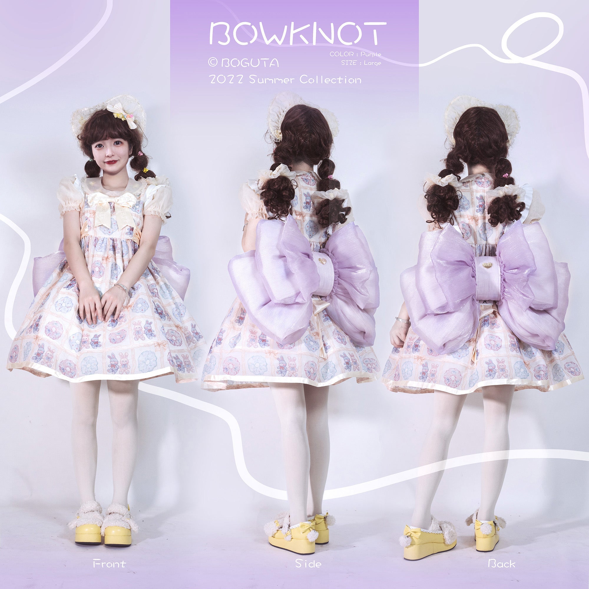 Satin Butterfly Bow Elegant Lolita Bag - image 4