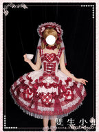 Heart of Love - Sweet Lolita Wedding JSK, Bow Details - image 14