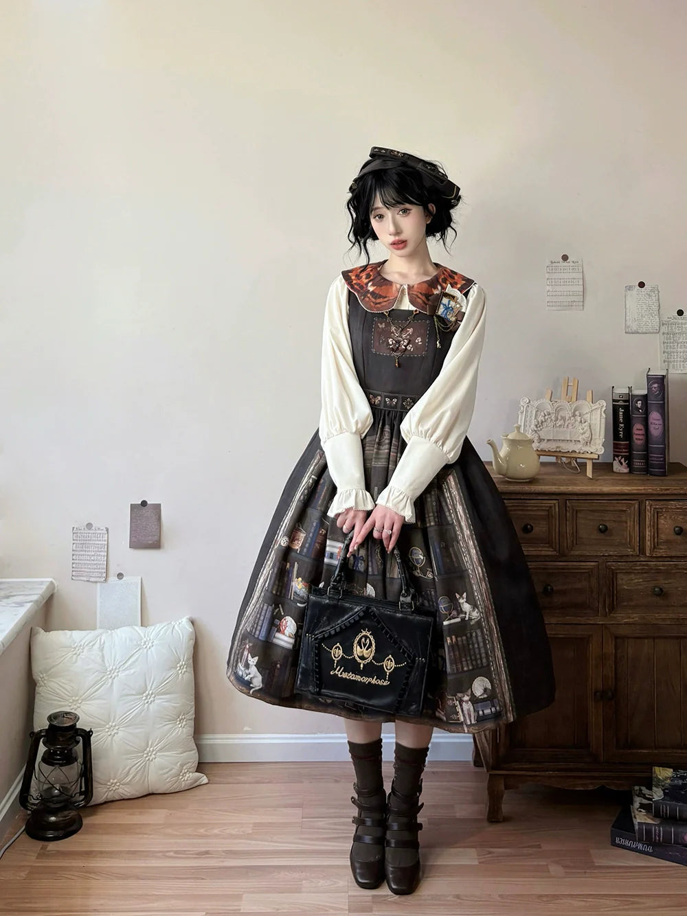 German Bookshelf - Classic Lolita Printed JSK Dress - image 9