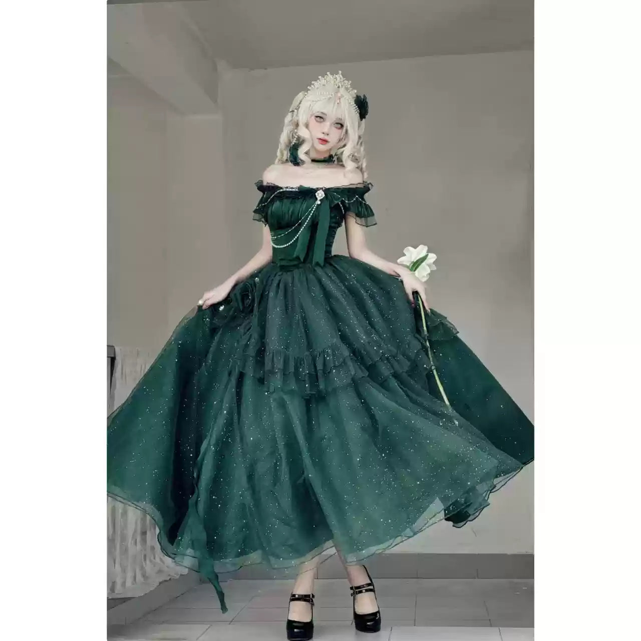 Milky Way - Brilliant Princess Lolita Prom Dress Multicolors Long Dress - image 3