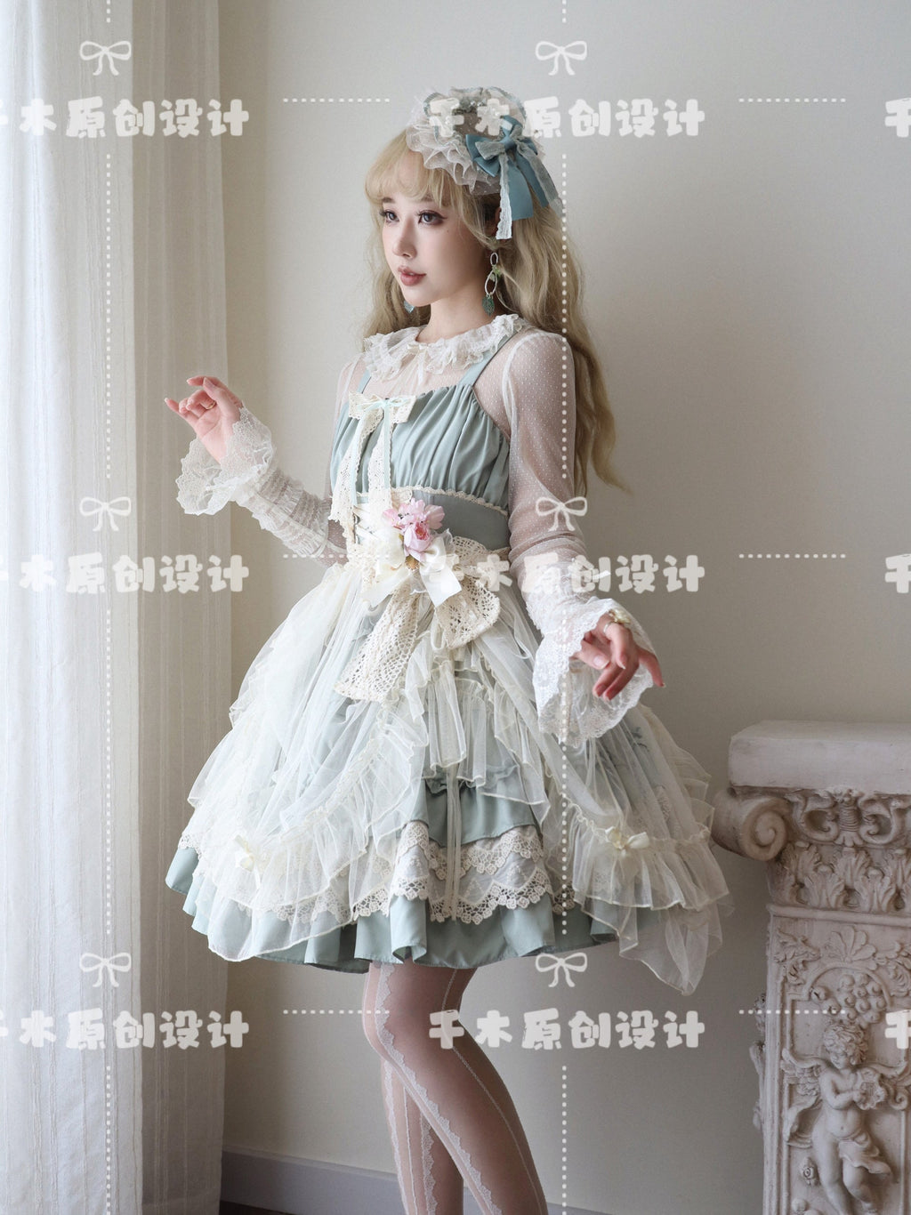 Vivian - Sweet Lolita JSK Doll Lolita Tiered Ruffles Dress - image 11