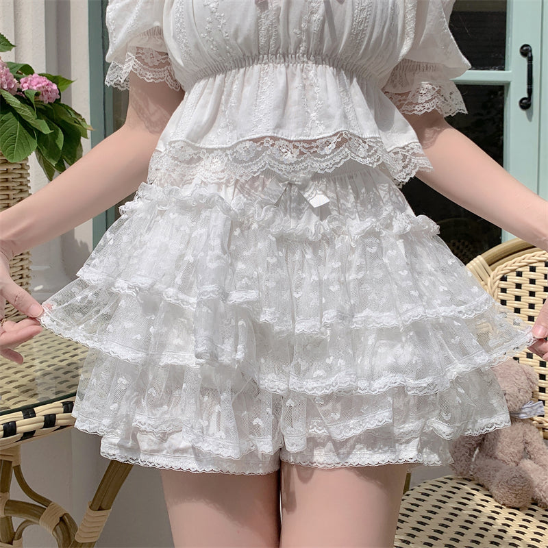 Daily Lolita Bloomers, Floral Cotton Summer Leggings - image 8