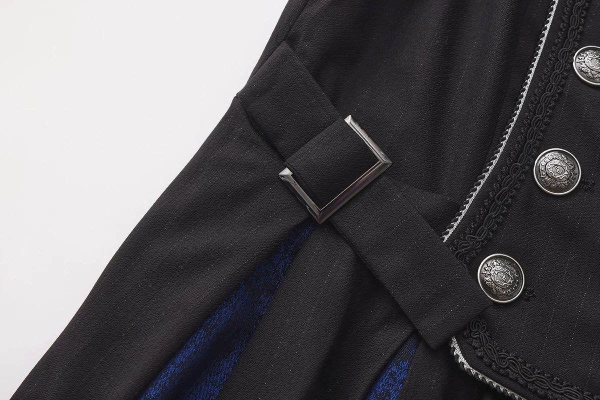Timeless Silence Mystery - Sleeveless Ouji Lolita Vest Coat, High-Low Hem - image 5