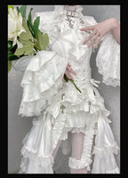 Omega Wedding Gothic Ouji Lolita White Suit - image 11