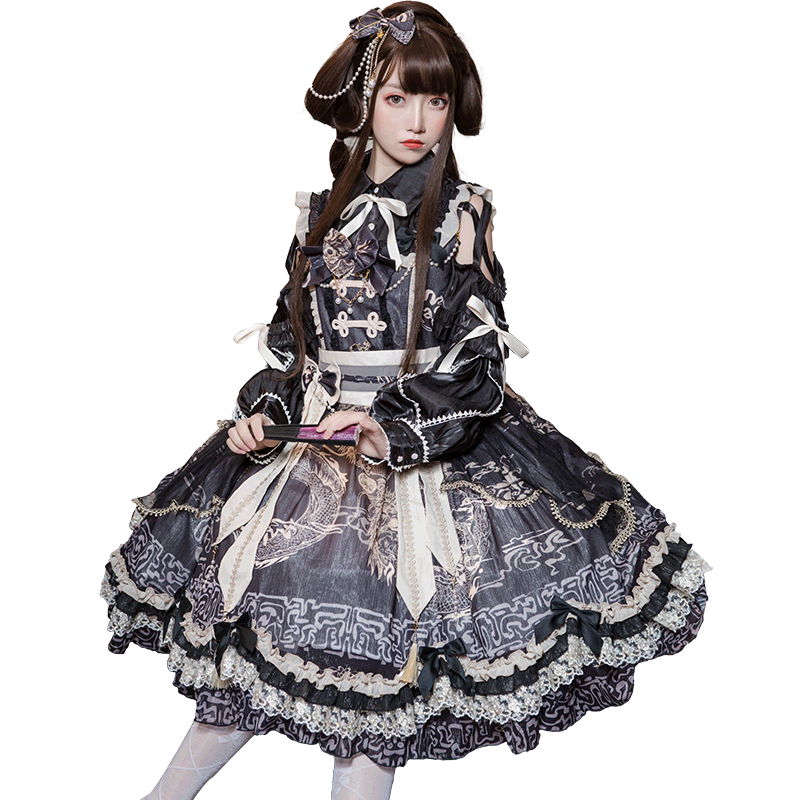 Yue Long Shi Yun - Daily Han Lolita Cake JSK - image 7