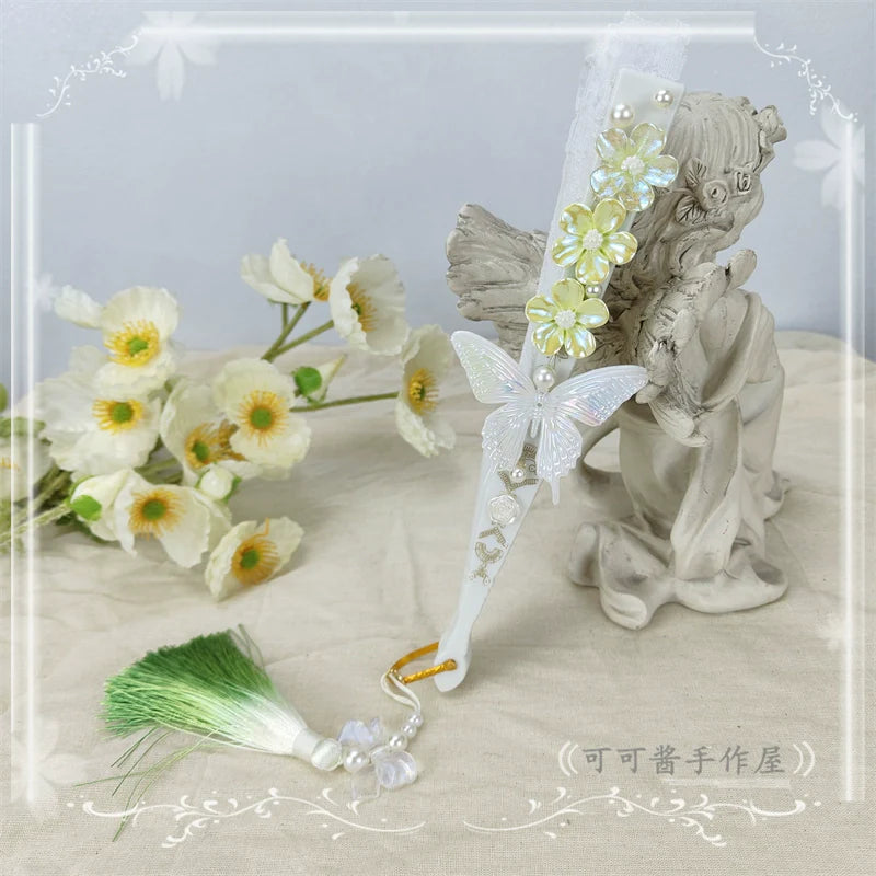 Butterfly Tassel Han Lolita Folding Fan - image 9
