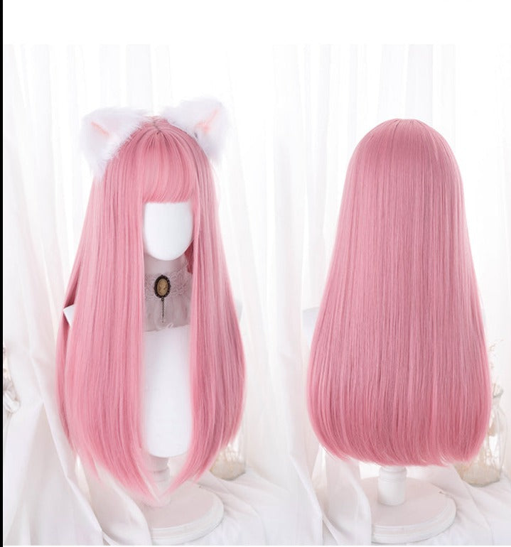 69cm Pink Straight Lolita Wig - image 3