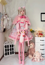 Rabbit-Ear Winter Lolita Cape with Bows - image 15