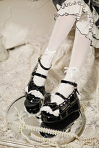 Milky Puff - Sweet Lolita Heels Shoes, Round Toe With Petite Wedge - image 49