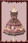 Cream Meow - Sweet Lolita JSK, Cat Print and Accessories - image 10