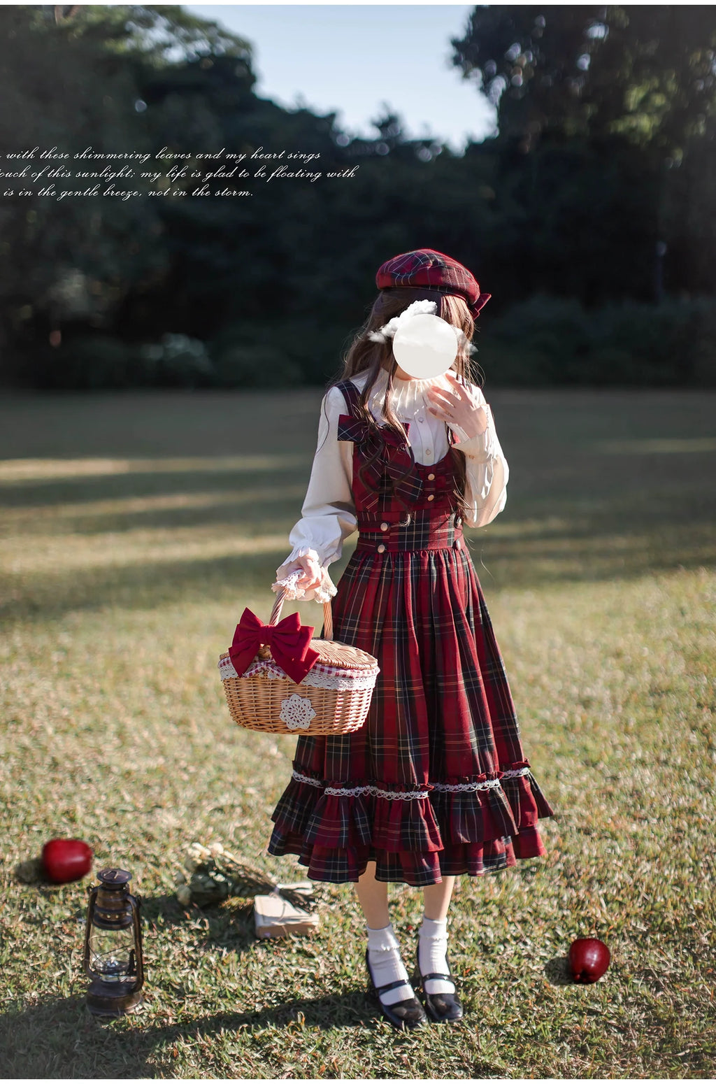 Little Red Riding Hood - Vintage Lolita Cape & JSK Dress Set - image 9