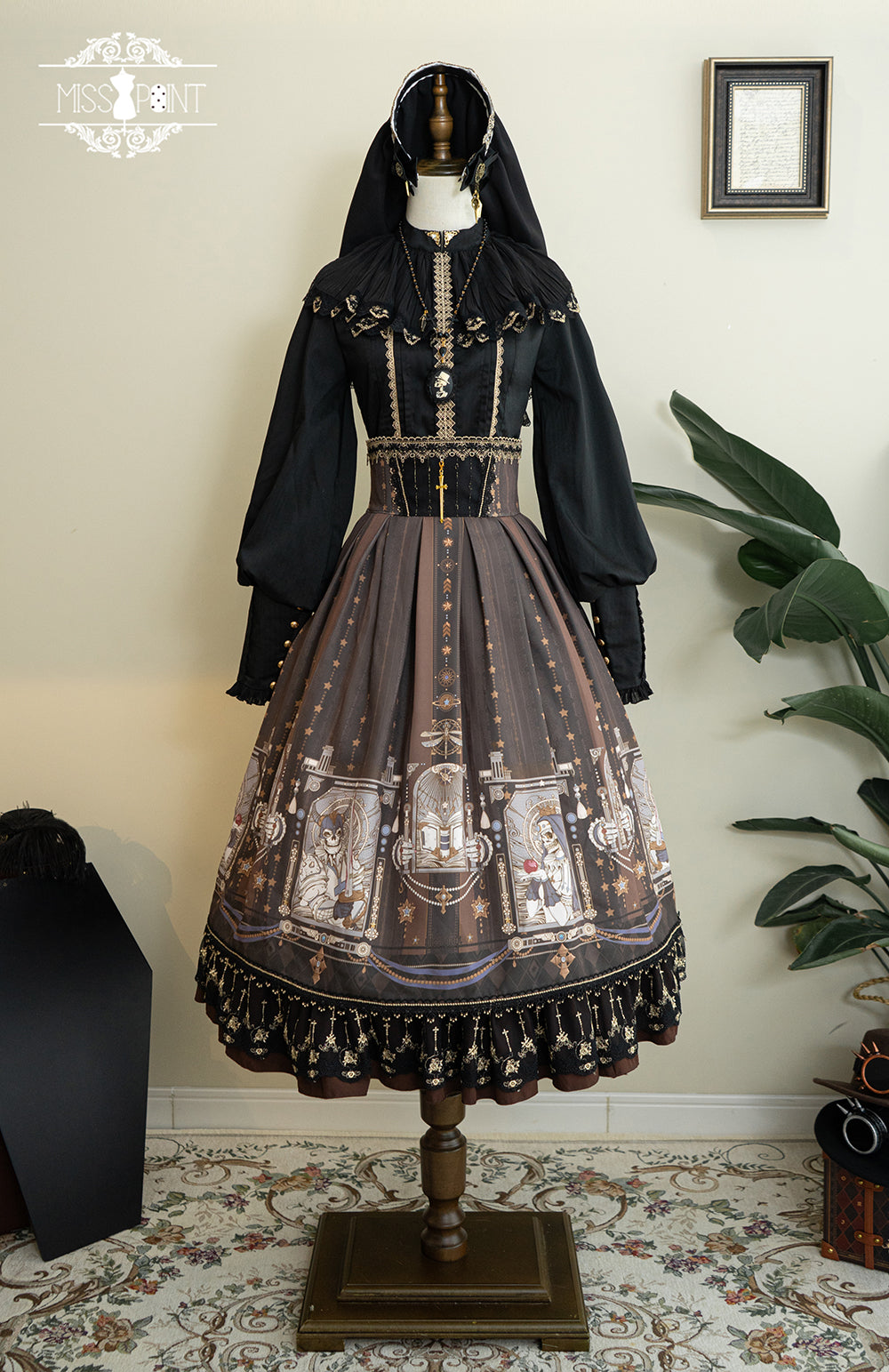 Demon Hunting Notes - Fishbone Gothic Lolita Skirt - image 47