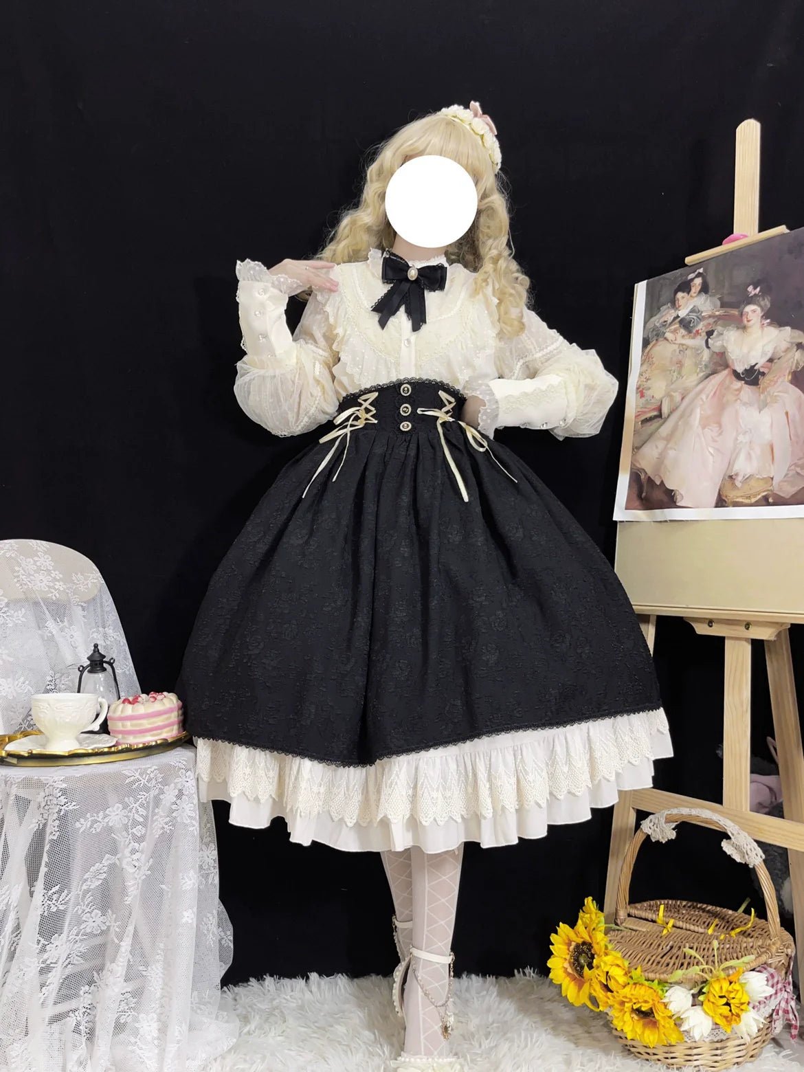 The Heart of the Rose - Elegant Retro Lolita Skirt High Waist SK Blouse - image 6