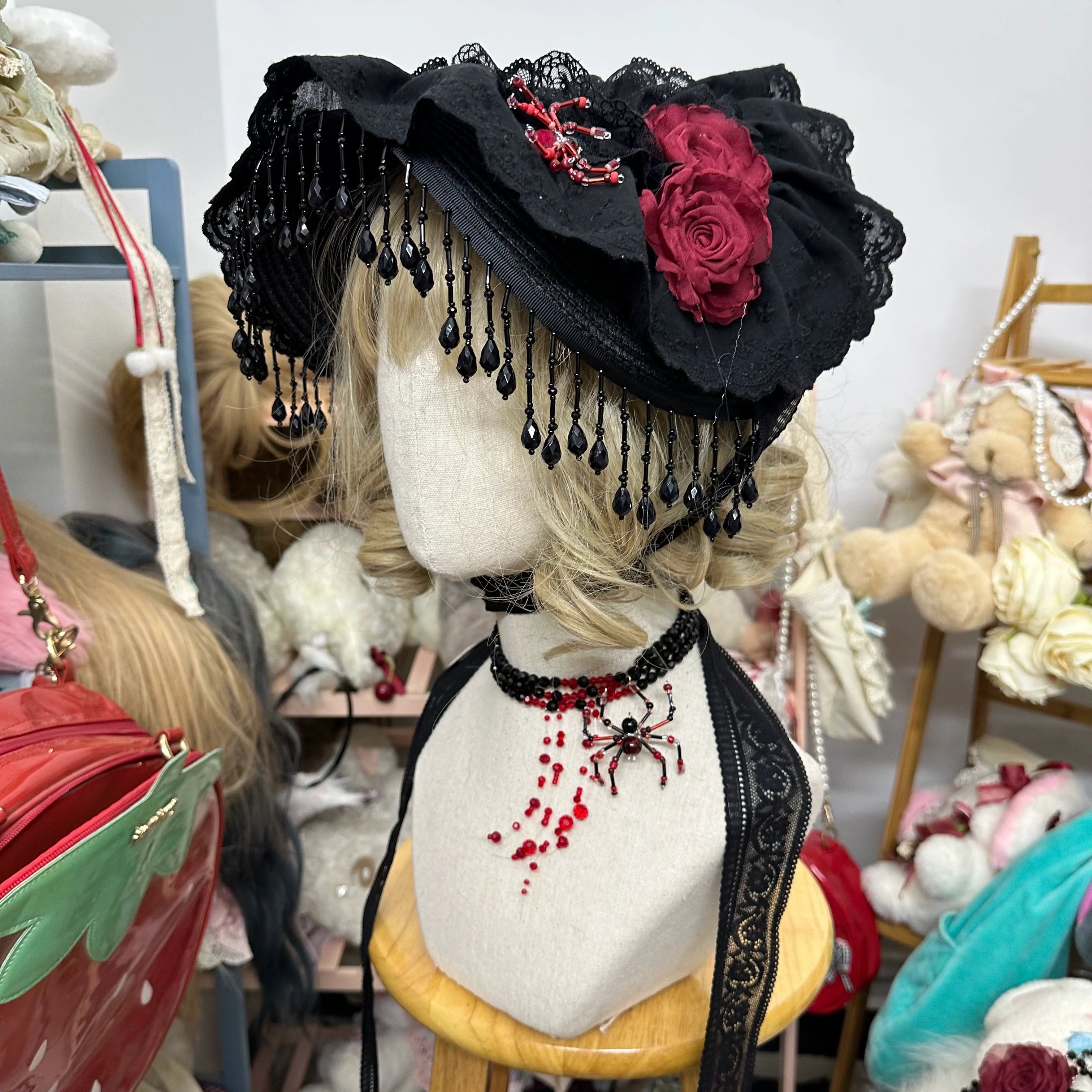 Gothic Lolita Bonnet Pure Cotton Hat Collection - image 19