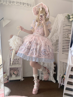 Floating Dream Lily - Elegant Lolita High Heel Shoes, Detachable Bow - image 15