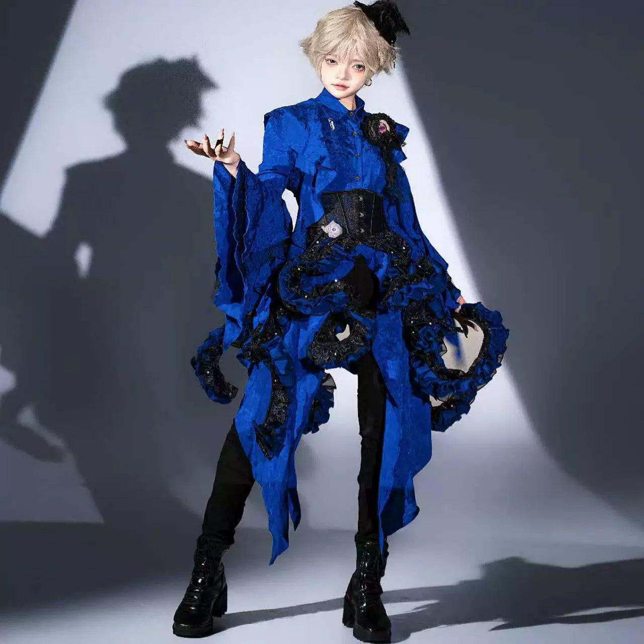 Eerie Devour Irregular-Hem Ouji Shirt - image 4