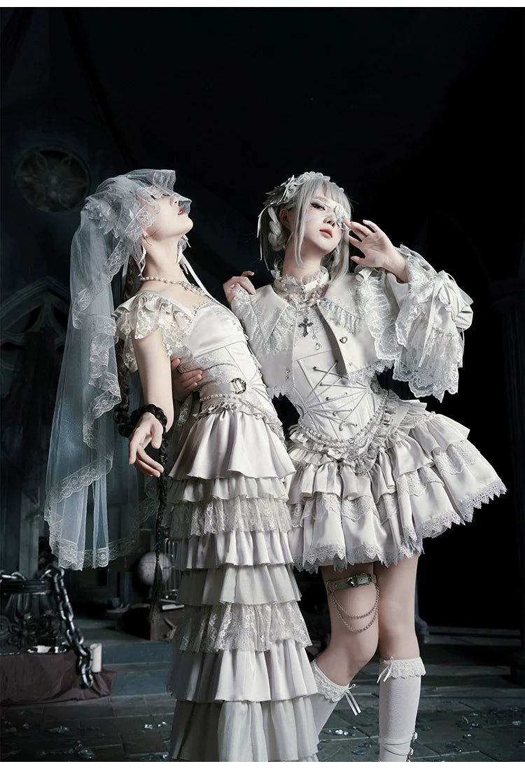 Humanoid Robot - Silver Gothic Lolita Mermaid Skirt Set - image 25
