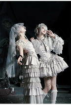 Humanoid Robot - Silver Gothic Lolita Mermaid Skirt Set - image 25