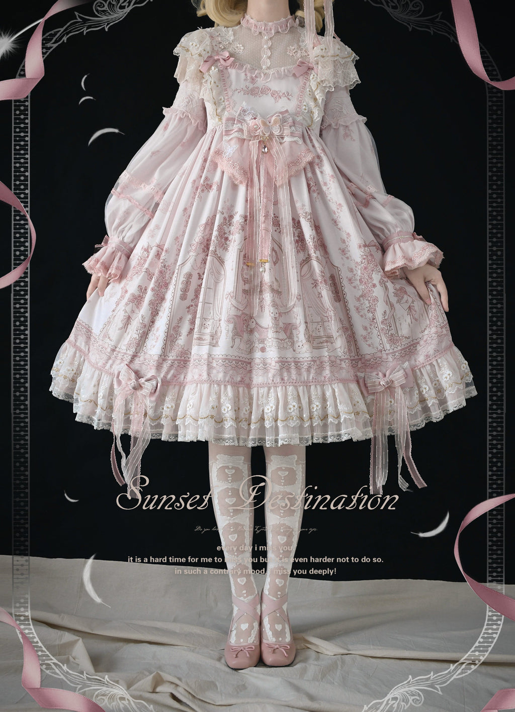 Sunset Realm Lolita Bride Gorgeous OP FS - image 30