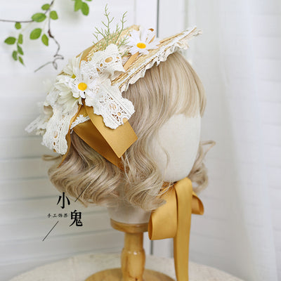 Flower Tea Party Lolita Straw Hat - image 12