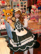 Plaid Petal Bunny - Old School Lolita Plaid OP Dress, Petal-shaped Hem - image 60