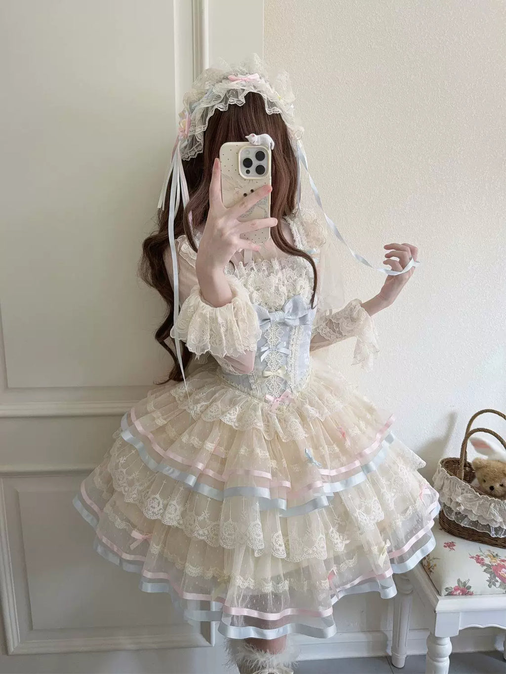 Butterfly Ballet - Sweet Lolita JSK Dress, Layered Tulle Hem - image 16