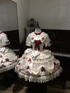 Paria Cream Strawberry Satin Lolita OP Dress and Accessories - image 22