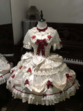 Paria Cream Strawberry Satin Lolita OP Dress and Accessories - image 8
