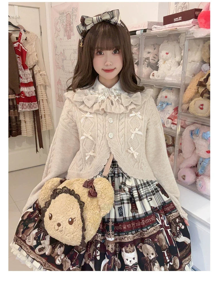 Napoleon Pastry - Sweet Lolita Cardigan, Detachable Bows - image 3