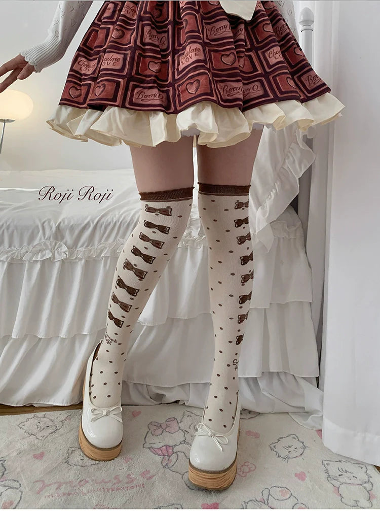 Winter Lolita Thigh High Socks Slim Leg Socks - image 1