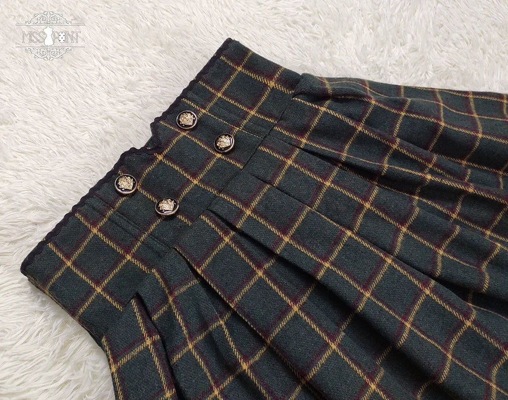 Rose - Elegant Lolita Fishbone Grid Skirt Customized - image 95