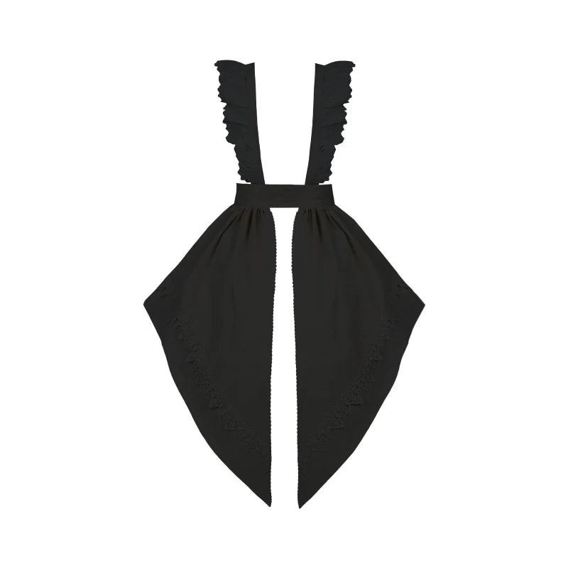 Nocturne SP - Striped Gothic Lolita OP Twin Lolita Dress with Apron and Accessories - image 40