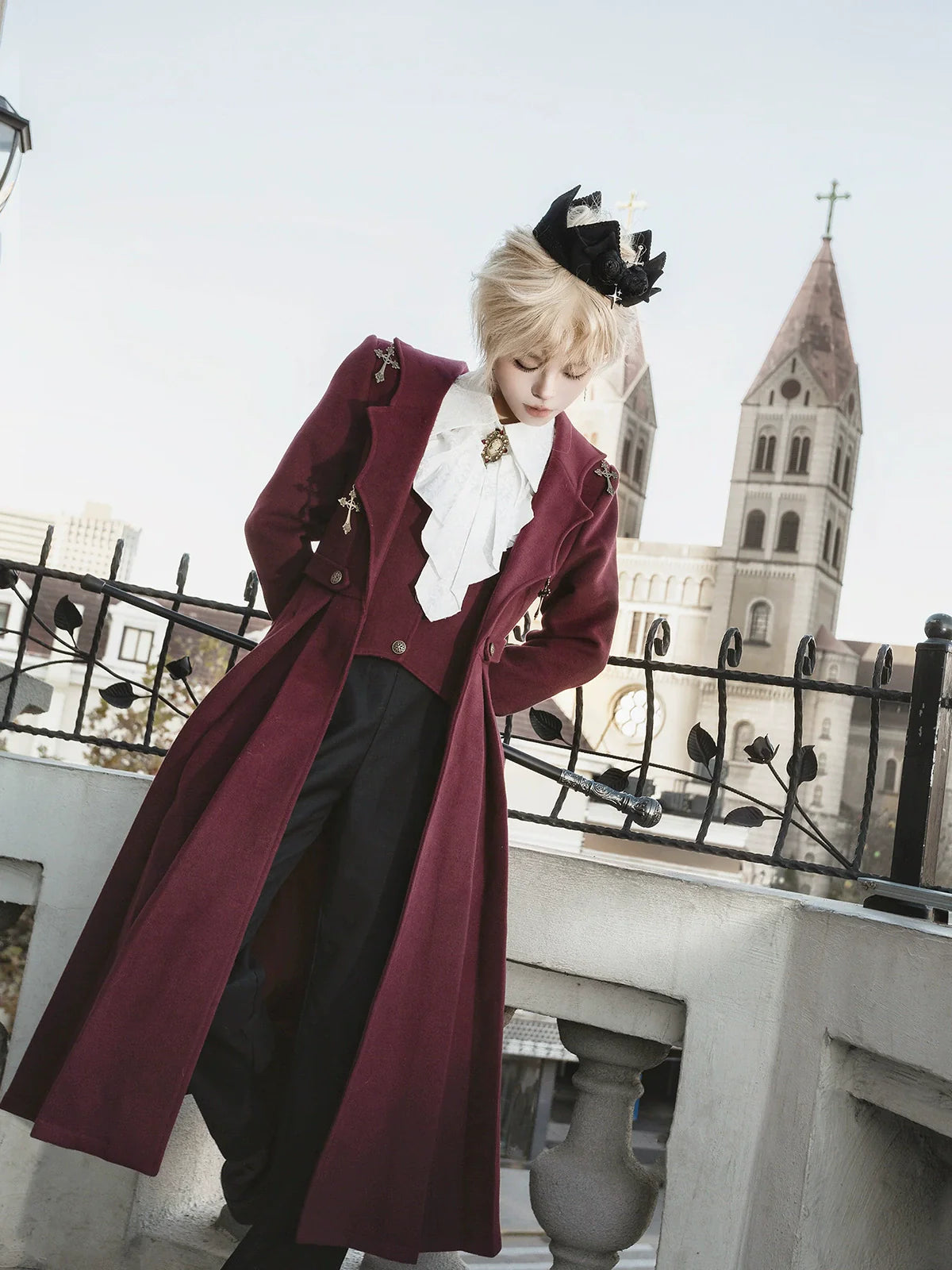 The Legend of Dracula - Gothic Ouji Lolita Winter Coat Set - image 8