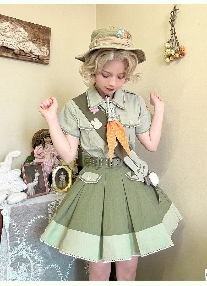 Bunny Trip - Green Ouji Lolita Suit Collection - image 9