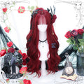 Burning - Wine-red Long Curly Lolita Wig - image 1
